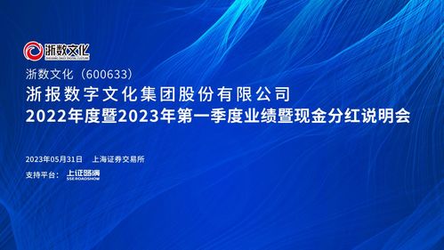 数字文化领航新篇 浙数文化2022-2023Q1业绩会暨现金分红说明会直击